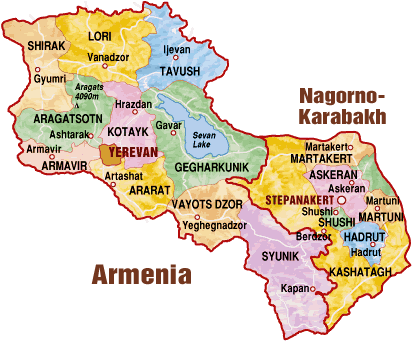 Map of Armenia
